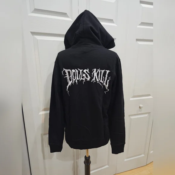 Dolls Kill Logo Current Mood Crew Zip Up Hoodie Robe Mega Tote Hat Merch S - Picture 5 of 14